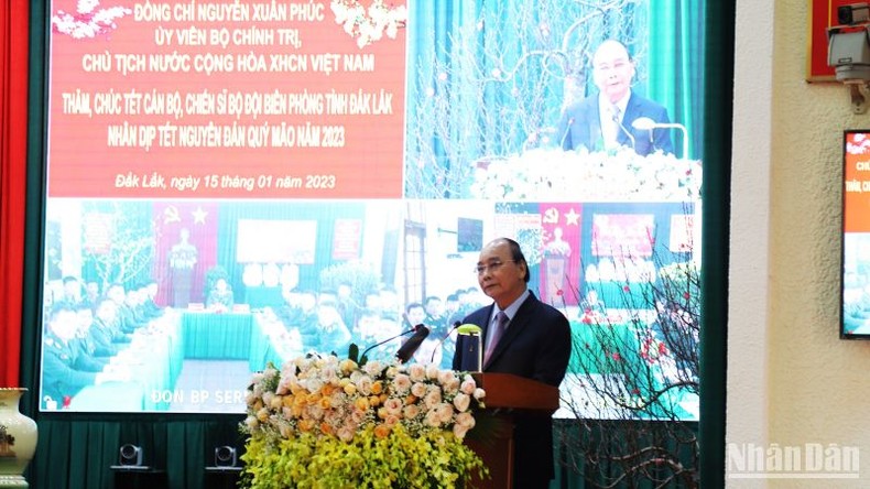 Chủ tịch nước kiểm tra công tác sẵn sàng chiến đấu của Bộ đội Biên phòng Đắk Lắk ảnh 1