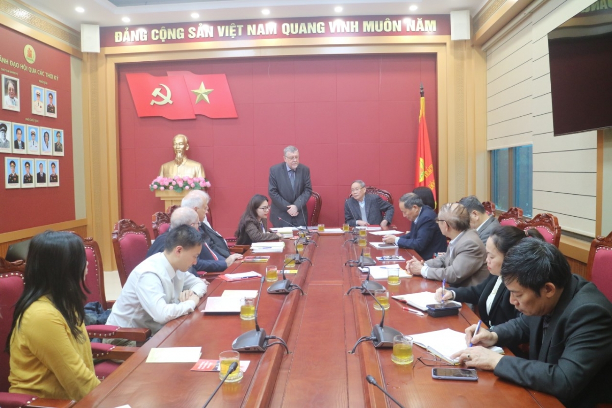 Hội Hữu nghị Bỉ - Việt thăm và làm việc với Trung ương Hội Hội Hữu nghị Bỉ - Việt thăm và làm việc với Trung ương Hội