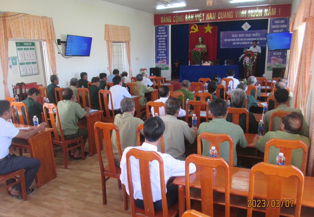 Huyện Năm Căn hoàn thành Đại hội Hội NNCĐDC/dioxin cấp cơ sở nhiệm kỳ 2023 - 2028 Huyện Năm Căn hoàn thành Đại hội Hội NNCĐDC/dioxin cấp cơ sở nhiệm kỳ 2023 - 2028