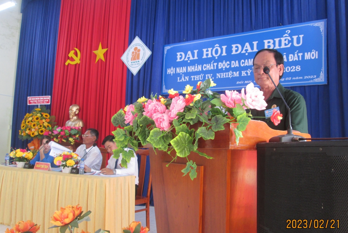 Huyện Năm Căn hoàn thành Đại hội Hội NNCĐDC/dioxin cấp cơ sở nhiệm kỳ 2023 - 2028 Huyện Năm Căn hoàn thành Đại hội Hội NNCĐDC/dioxin cấp cơ sở nhiệm kỳ 2023 - 2028