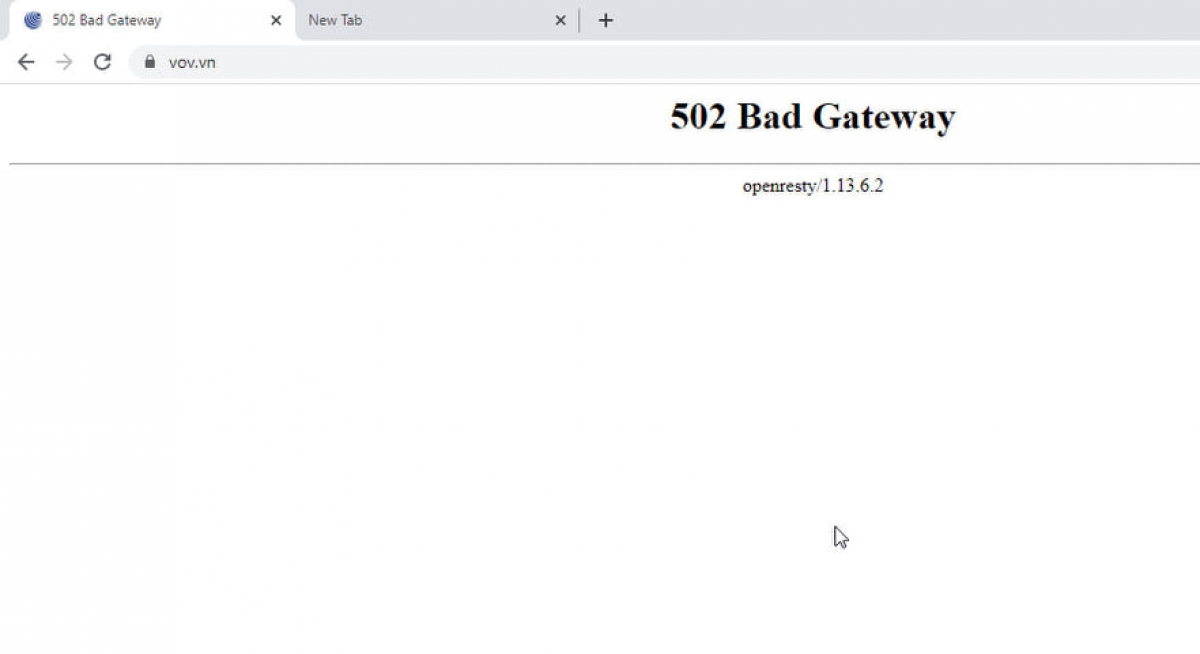Độc giả không thể truy cập vào VOV.VN do báo bị tấn công mạng bằng DDoS chiều 13/6/2021