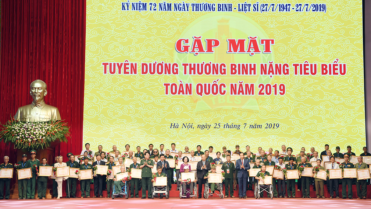 Gặp mặt, tuyên dương thương binh nặng tiêu biểu toàn quốc năm 2019