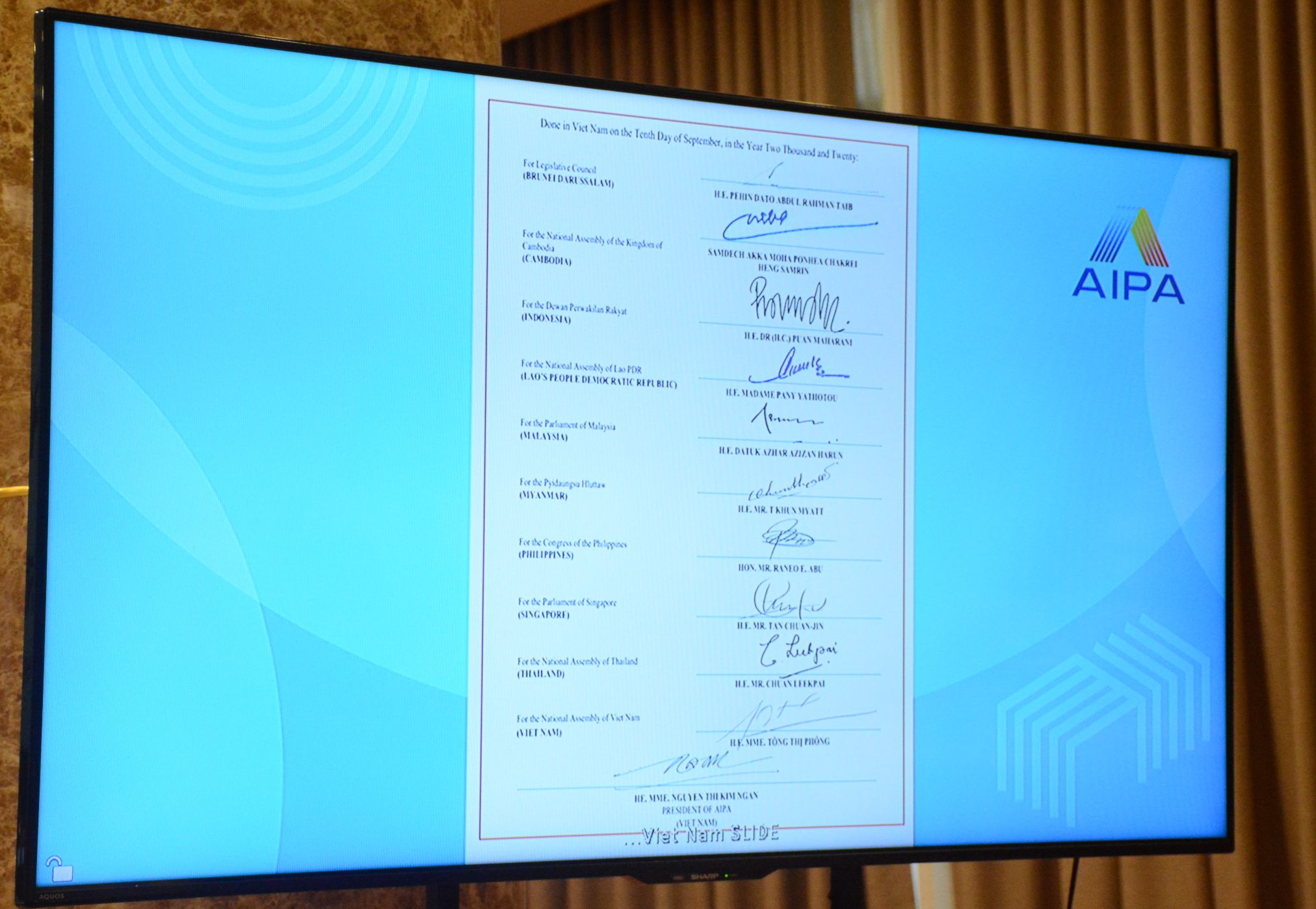 Bế mạc Đại hội đồng AIPA 41