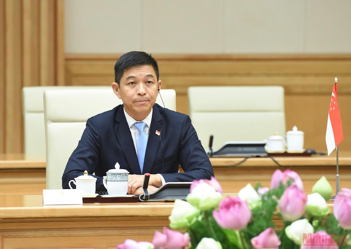 Thủ tướng Phạm Minh Chính tiếp Chủ tịch Quốc hội Singapore Tan Chuan-Jin -0