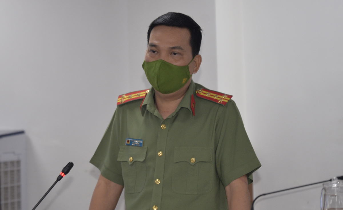 Đại tá Nguyễn Sỹ Quang - Phó Giám đốc Công an TP.HCM thông tin tại họp báo chiều 7/3.