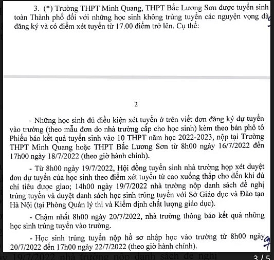 Hà Nội hạ điểm chuẩn vào lớp 10