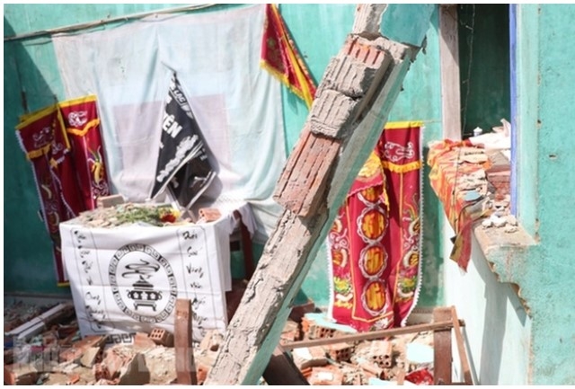 Xót xa gia cảnh người phụ nữ ở Quảng Nam bị sập nhà do bão số 4