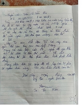 Lá thư đẫm nước mắt của người mẹ bị kẻ gian lừa mất sạch số tiền đi vay để chữa bệnh cho con