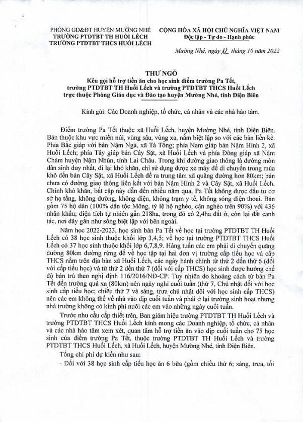 Học sinh 8 tuổi nhà xa 80km, hiệu trưởng 'xin cơm' nuôi cuối tuần