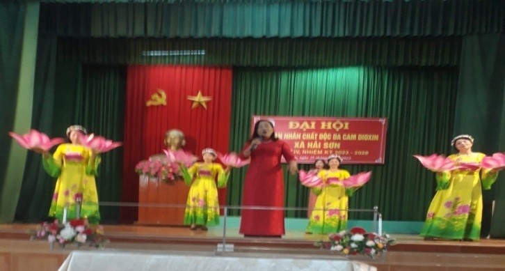 Tiết mục văn nghệ của xã Hải Sơn, huyện Hải Hậu chào mừng Đại hội