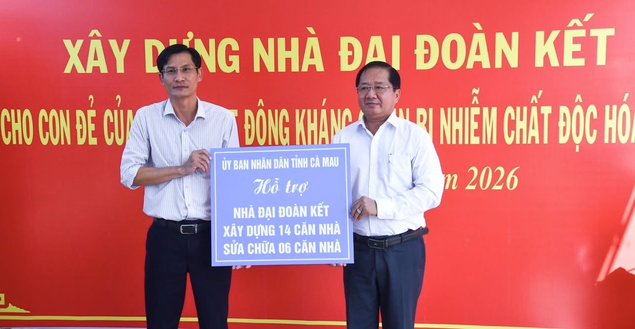 Cà Mau khởi công xây dựng nhà Đại đoàn kết cho con đẻ người hoạt động kháng chiến bị nhiễm chất độc hóa học