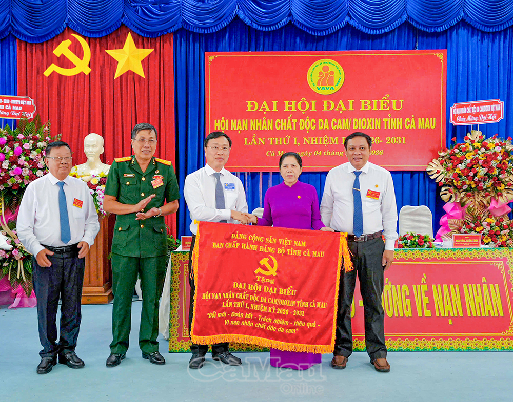 Hội Nạn nhân chất độc da cam/dioxin tỉnh Cà Mau: Đại hội đại biểu lần thứ I, nhiệm kỳ 2026–2031 thành công tốt đẹp