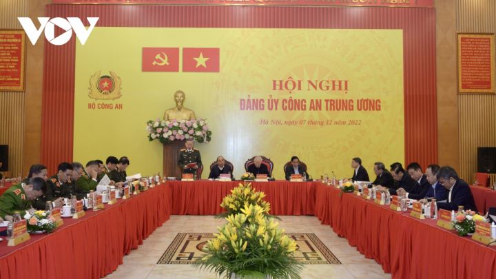 Tổng Bí thư Nguyễn Phú Trọng dự hội nghị Đảng ủy Công an Trung ương