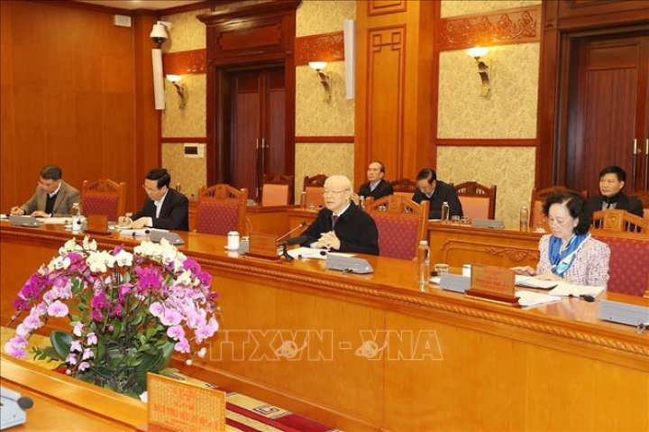 Tổng Bí thư Nguyễn Phú Trọng chủ trì cuộc họp của Ban Bí thư