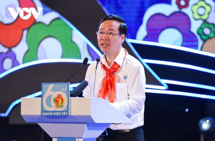 Toàn cảnh Chủ tịch nước dự Lễ kỷ niệm 60 năm phong trào “Nghìn việc tốt”