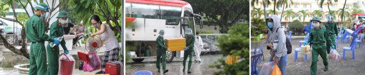 Ấm áp tình quân dân trong tâm dịch