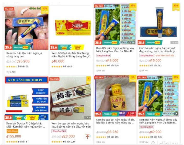 Cảnh báo kem bôi da 'trị bách bệnh' không rõ nguồn gốc trên mạng xã hội