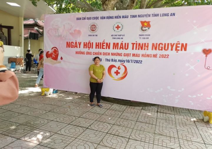 Hội thành phố Long An hỗ trợ thực hiện công tác hiến máu nhân đạo
