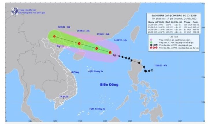 Bão số 3 giật cấp 14 áp sát đất liền, miền Bắc sắp mưa dông, gió giật mạnh