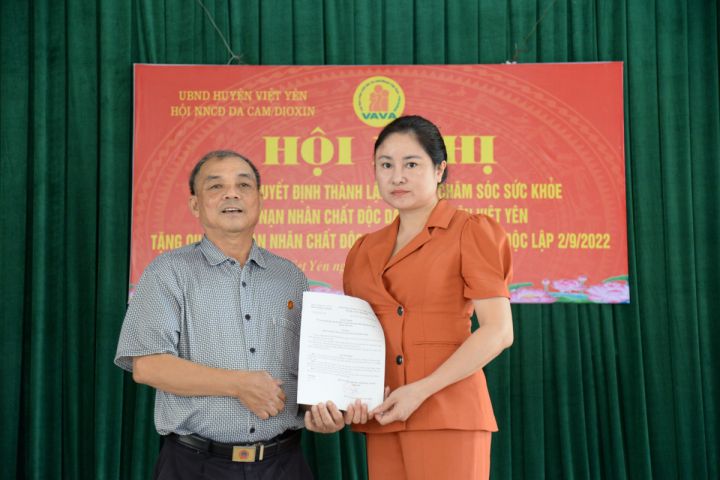 Huyện Việt Yên: Thành lập Chi hội chăm sóc sức khỏe NNCĐDC