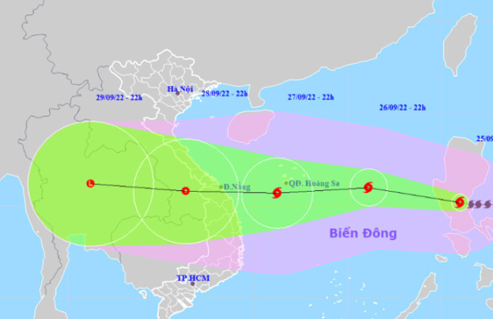 Bão số 4 (bão Noru) giật cấp 16, tiến thẳng đất liền miền Trung