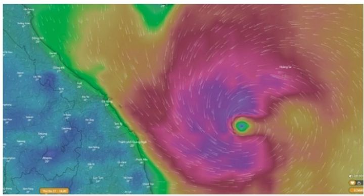 Thời điểm nào bão số 4 Noru gây ra thời tiết nguy hiểm nhất trên đất liền?