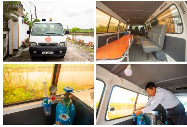 Bỏ tiền mua xe cứu thương, hai cậu cháu chạy miễn phí giúp dân nghèo đi viện