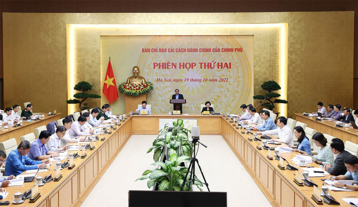 Thủ tướng Chính phủ Phạm Minh Chính chủ trì Phiên họp thứ hai Ban Chỉ đạo cải cách hành chính của Chính phủ