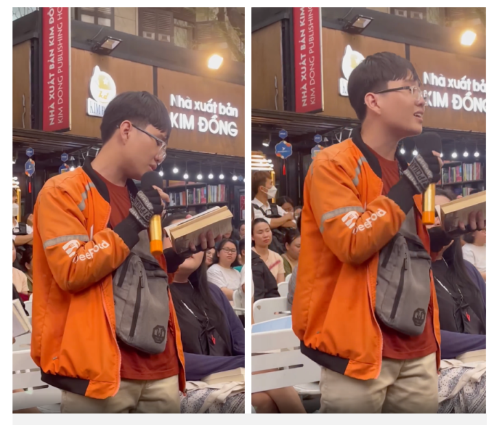 Chàng shipper gây sốt khi nói tiếng Pháp tại sự kiện sách: Ngoài đời làm 12 tiếng/ngày, chỉ về nhà sau 21 giờ đêm