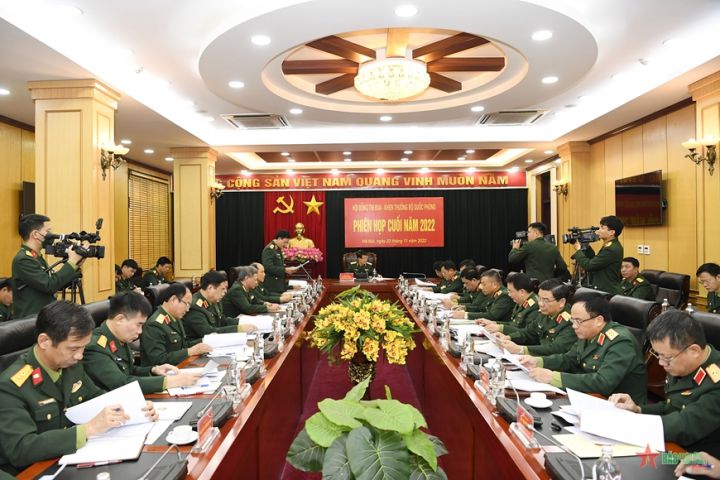 Đại tướng Lương Cường chủ trì phiên họp cuối năm 2022 của Hội đồng Thi đua-Khen thưởng Bộ Quốc phòng