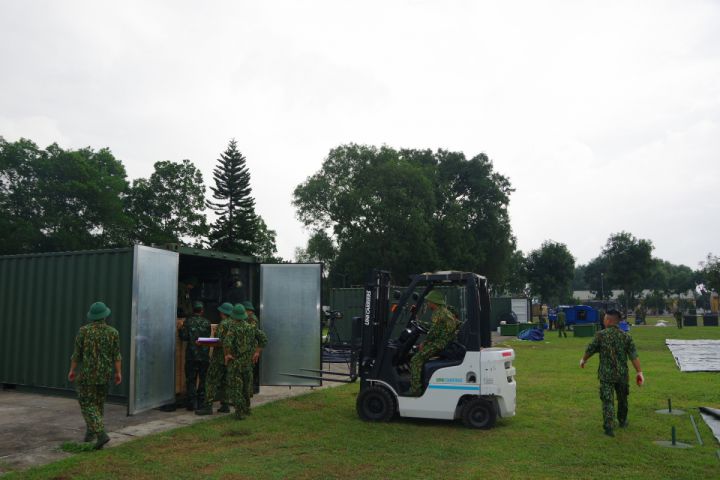 Quân khu 4: Huấn luyện, triển khai bộ kho xăng dầu dã chiến PSG-600