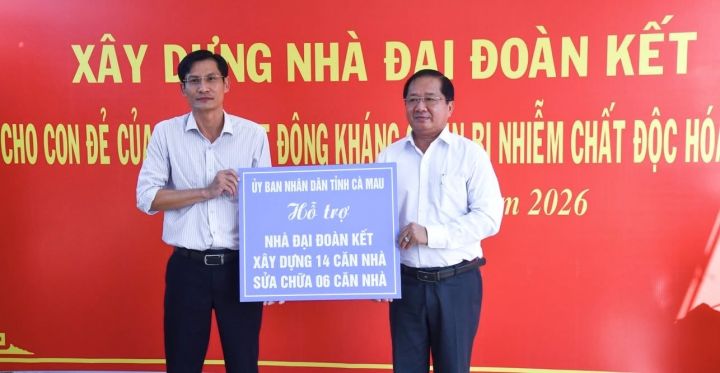 Cà Mau khởi công xây dựng nhà Đại đoàn kết cho con đẻ người hoạt động kháng chiến bị nhiễm chất độc hóa học