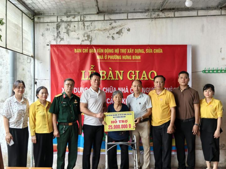 Nghệ An: 5 hộ gia đình ở phường Hưng Bình có nhà mới đón Tết Độc lập