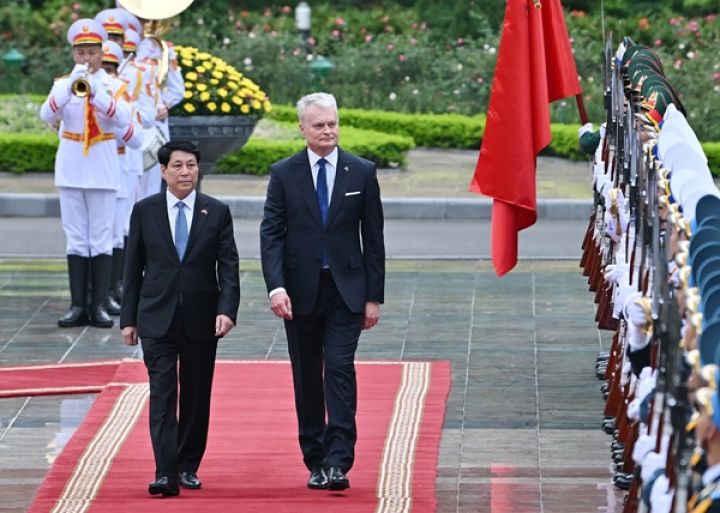 Chủ tịch nước Lương Cường chủ trì Lễ đón chính thức Tổng thống Litva