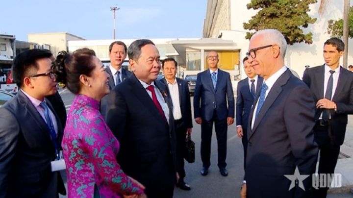 Chủ tịch Quốc hội Trần Thanh Mẫn và phu nhân tới Rabat, bắt đầu chuyến thăm chính thức Vương quốc Morocco
