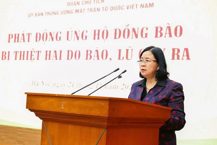 Đoàn Chủ tịch Ủy ban Trung ương MTTQ Việt Nam kêu gọi ủng hộ đồng bào miền Trung, Tây Nguyên bị thiệt hại do mưa lũ gây ra.