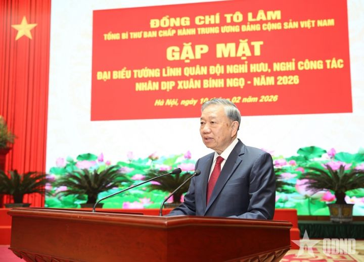 Phát biểu của Tổng Bí thư Tô Lâm tại gặp mặt đại biểu tướng lĩnh Quân đội nghỉ hưu, nghỉ công tác