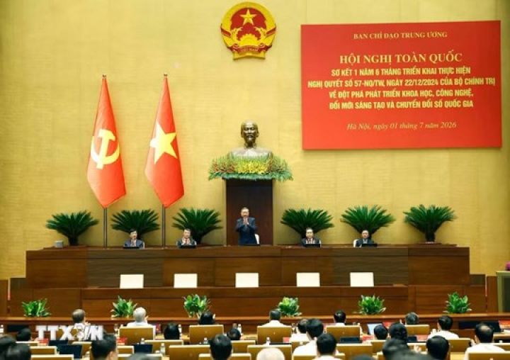Hội nghị toàn quốc sơ kết 1 năm 6 tháng triển khai thực hiện Nghị quyết số 57 -NQ/TW của Bộ Chính trị