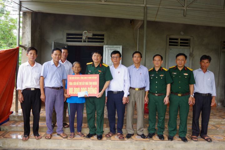 Cục Hậu cần Quân khu 4: Hỗ trợ 80 triệu đồng xây dựng Nhà tình nghĩa