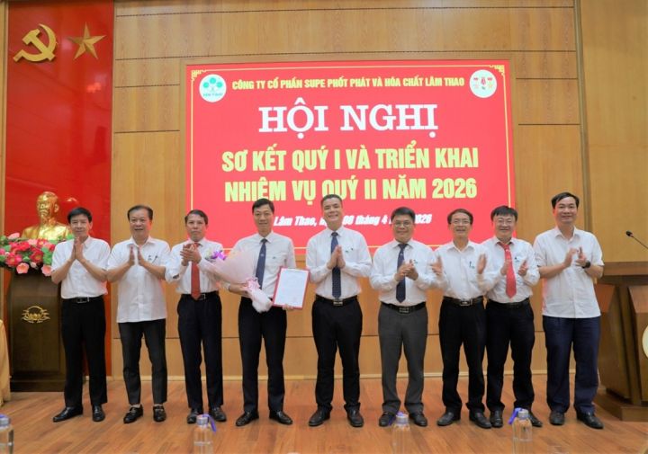 Công ty CP Supe Phốt phát và Hóa chất Lâm Thao: Hội nghị sơ kết công tác quý I và triển khai nhiệm vụ quý II năm 2026