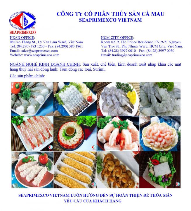 CÔNG TY CỔ PHẦN THỦY SẢN CÀ MAU