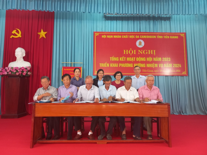 Hội tỉnh Tiền Giang: Tổng kết công tác năm 2023 và ký kết giao ước thi đua năm 2024