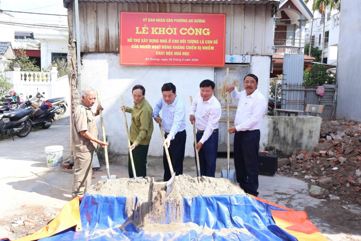Thành hội Hải Phòng khởi công xây nhà cho con đẻ của người hoạt động kháng chiến bị nhiễm chất độc hóa học