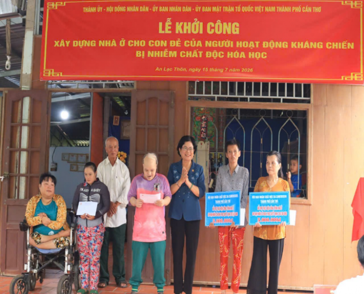 Thành phố Cần Thơ khởi công xây dựng, sửa chữa nhà ở cho nạn nhân chất độc da cam