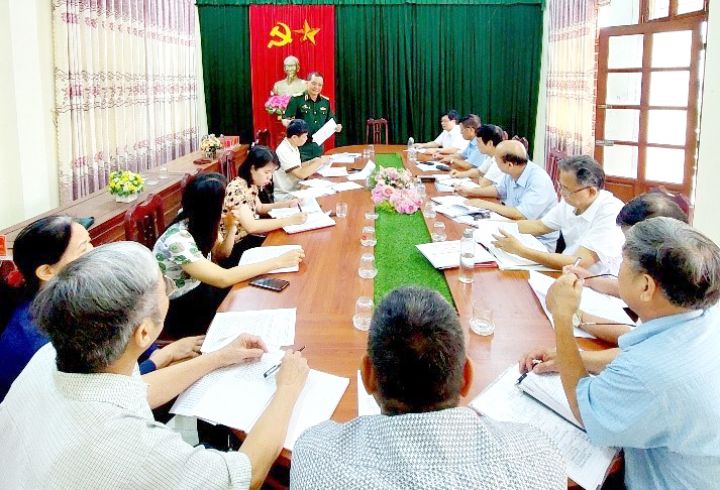 Ban Kiểm tra TW Hội NNCĐDC/dioxin Việt Nam làm việc tại Hà Nam