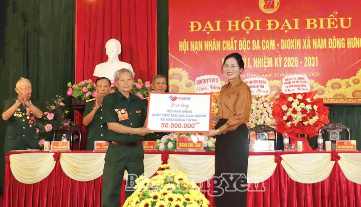 Đại hội đại biểu Hội Nạn nhân chất độc da cam/dioxin xã Nam Đông Hưng lần thứ Nhất thành công