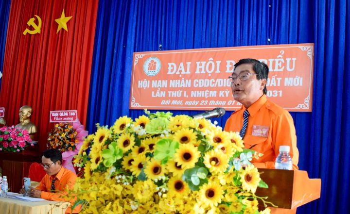 Hội Nạn nhân chất độc da cam/dioxin xã Đất Mới, tỉnh Cà Mau tổ chức Đại hội đại biểu lần thứ I, nhiệm kỳ 2026 – 2031